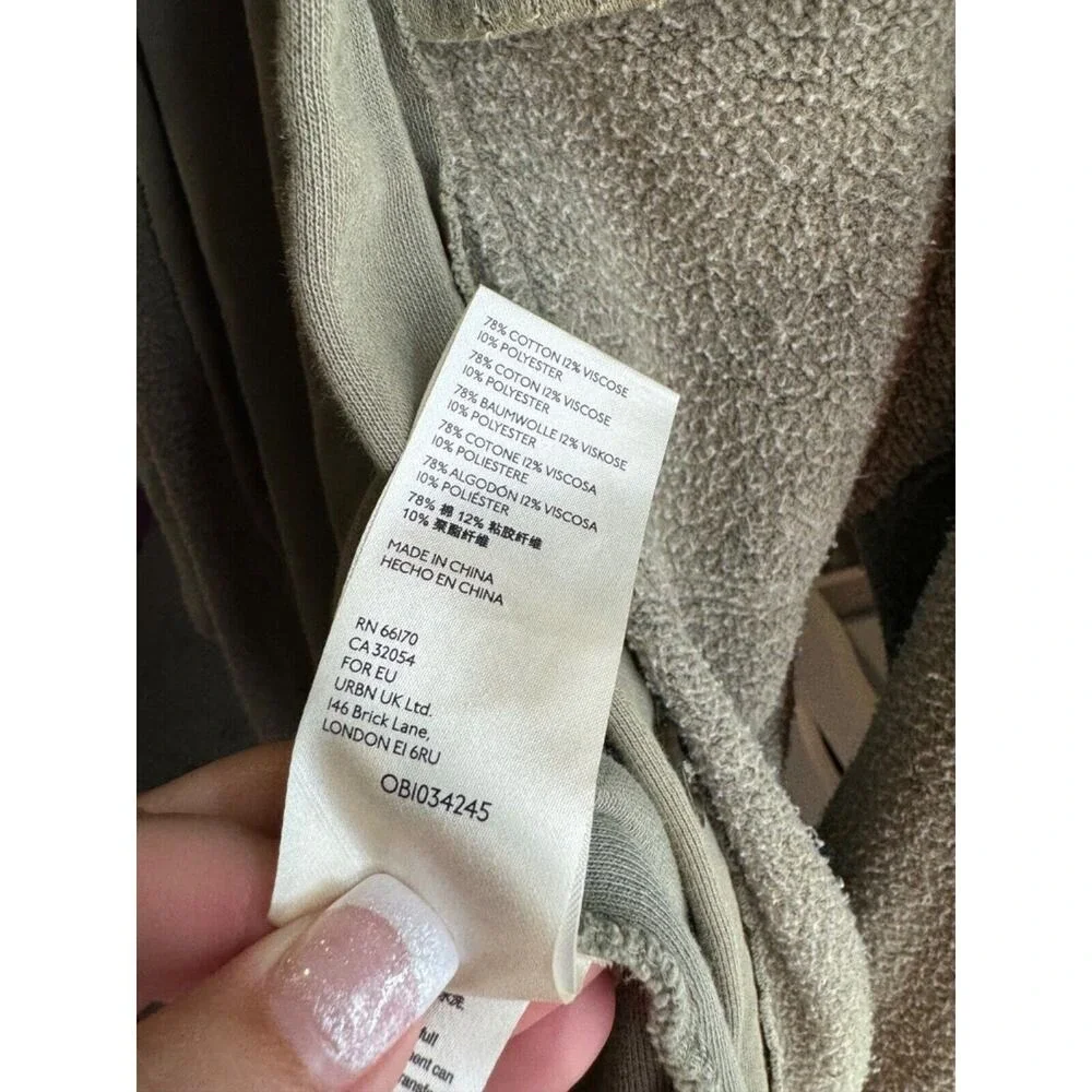 Free People Women's Dirty Olive Green Oversized Slouchy Ruby Jacket Size Small